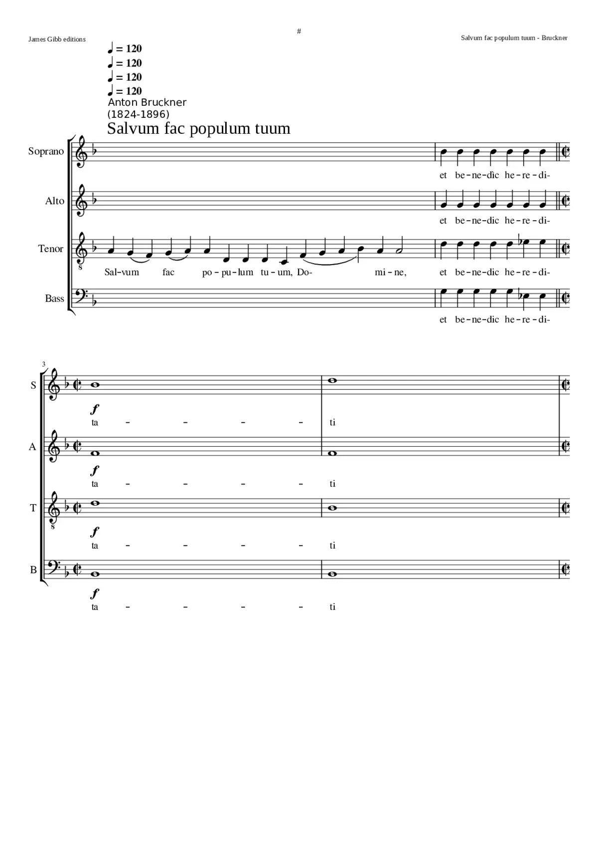 Salvum fac populum tuum WAB 40 - Page 1