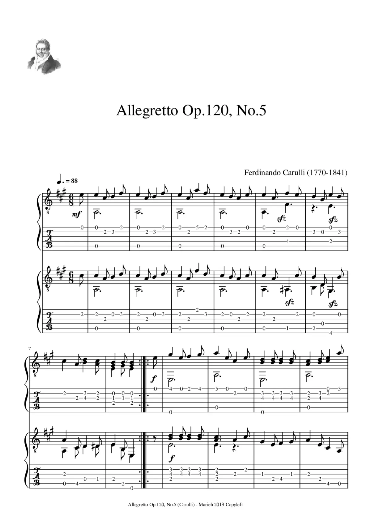 18 Morceaux Faciles et Progressifs Op.120 - Page 1