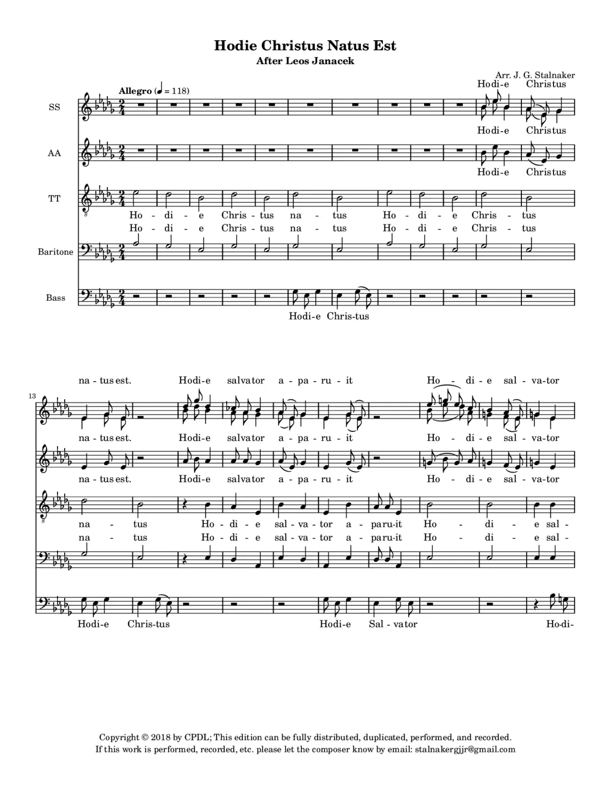 Hodie Christus natus est - Page 1