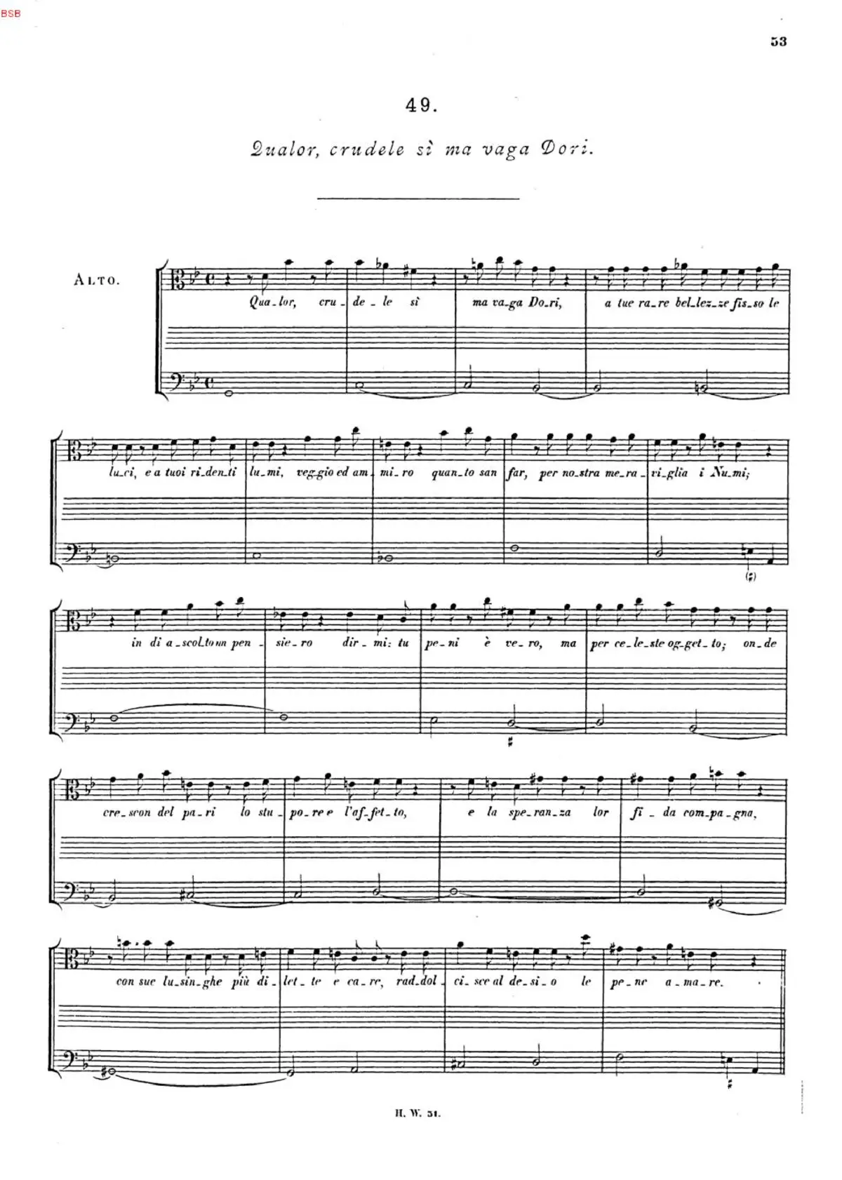 Qualor, crudele sì mi vaga Dori - Page 1