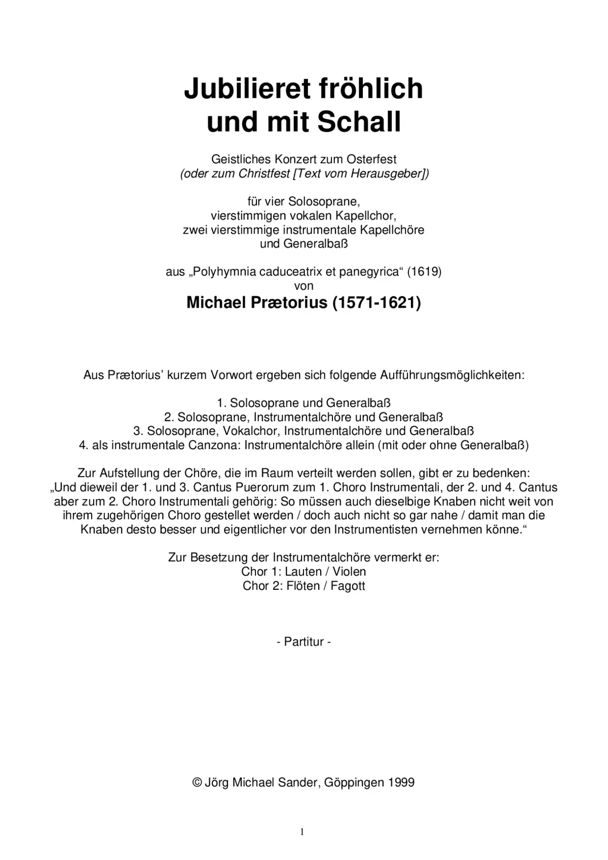Jubilieret fröhlich und mit Schall - Page 1