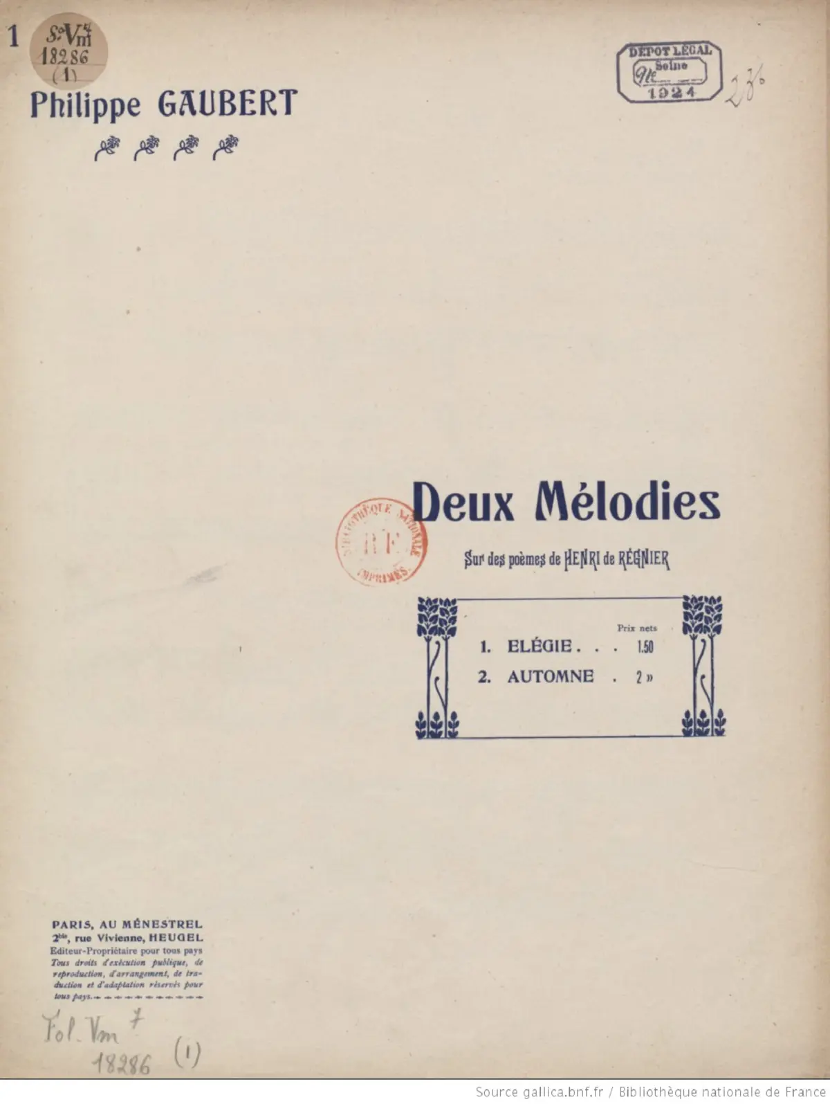 2 Mélodies - Page 1