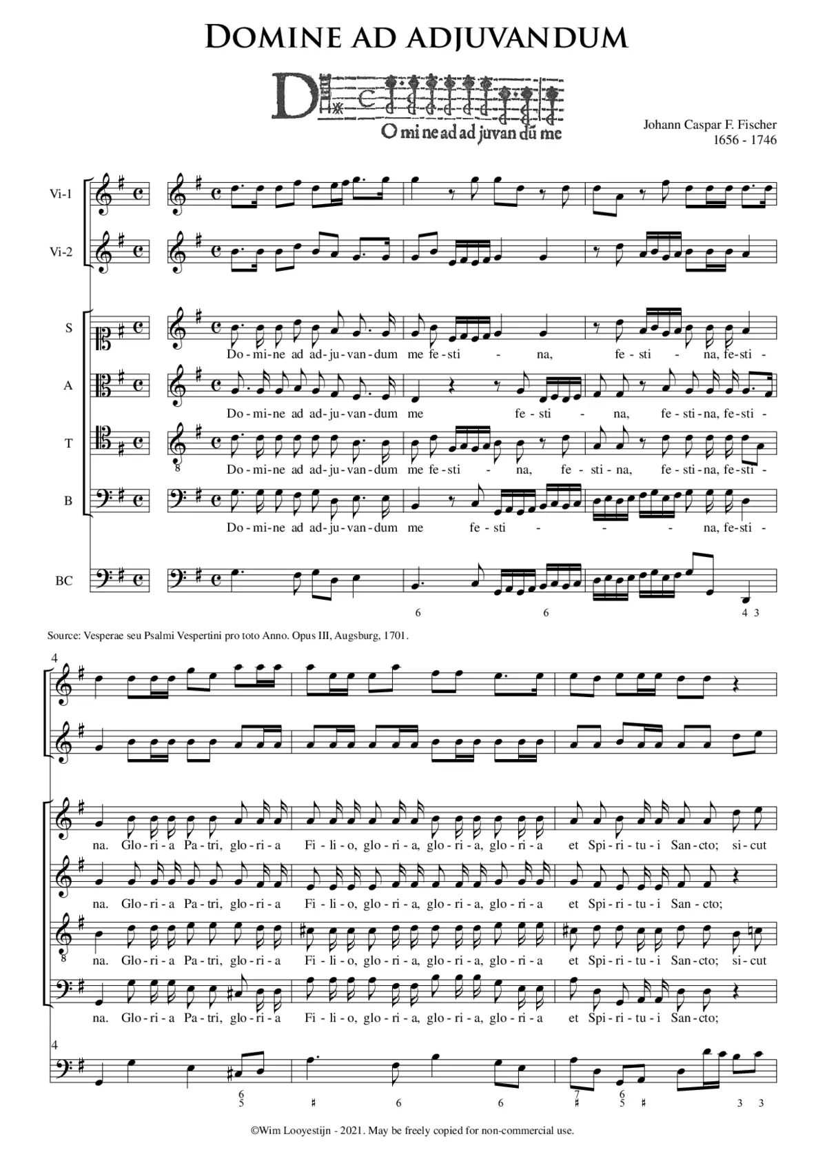Domine ad adjuvandum - Page 1