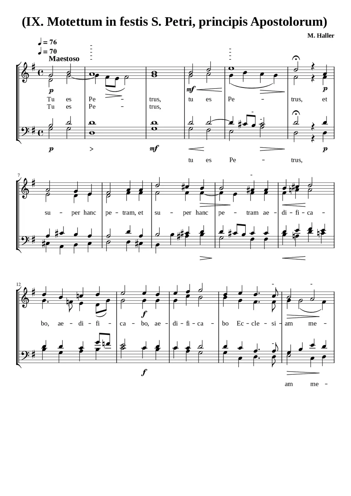 Tu es Petrus - Page 1