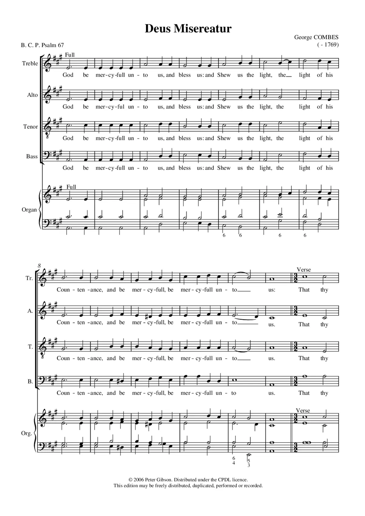 Deus Misereatur in A - Page 1