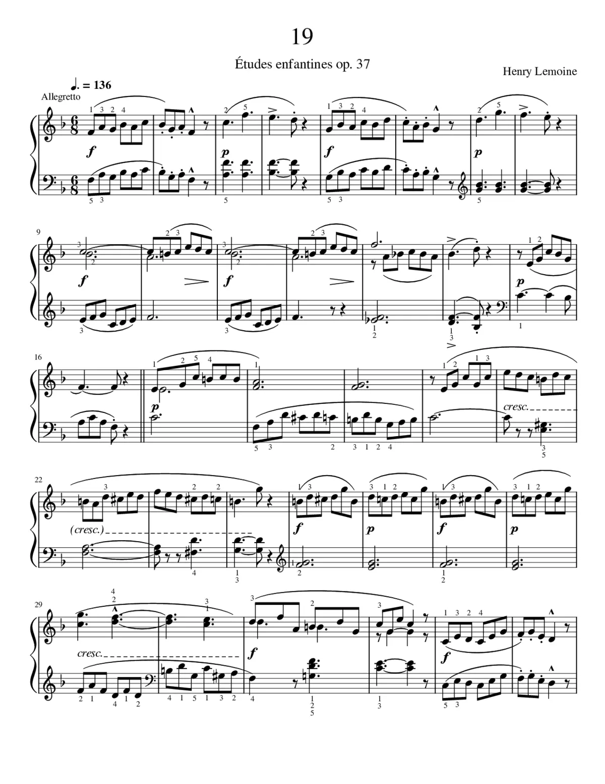 Études enfantines Op.37 - Page 1