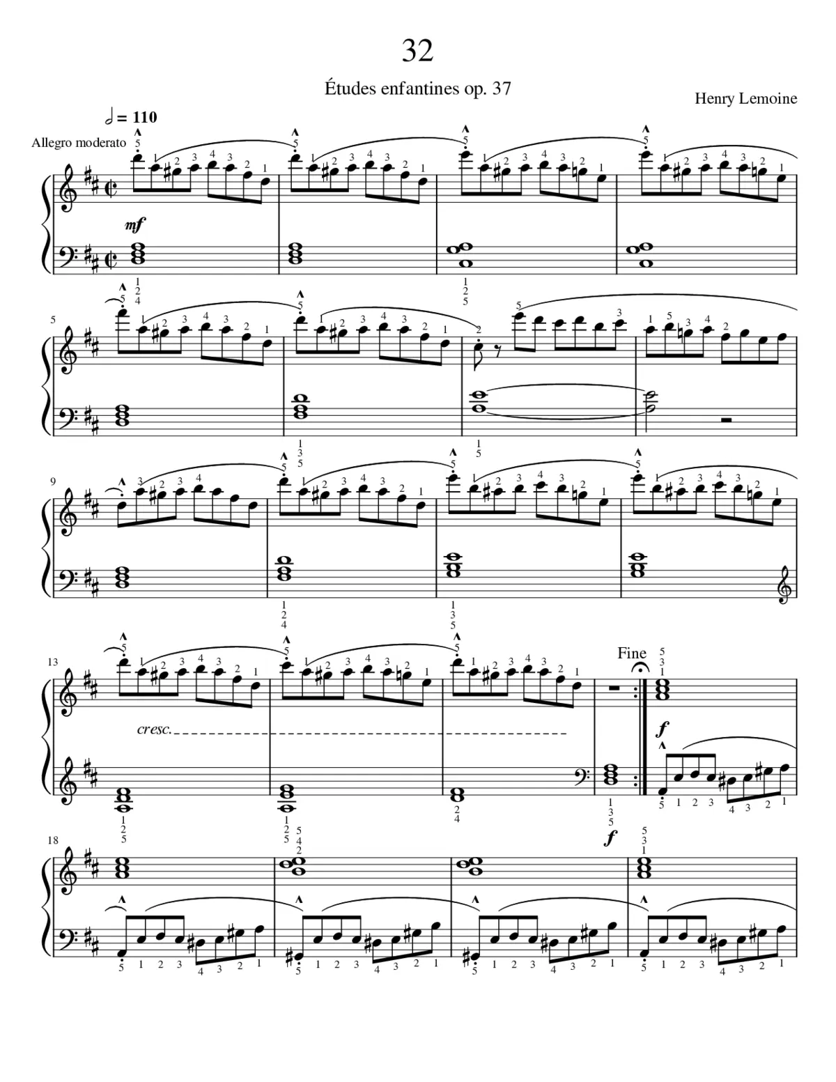 Études enfantines Op.37 - Page 1