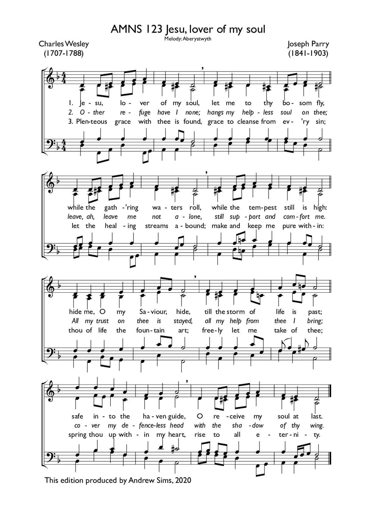 Jesu, lover of my soul - Page 1