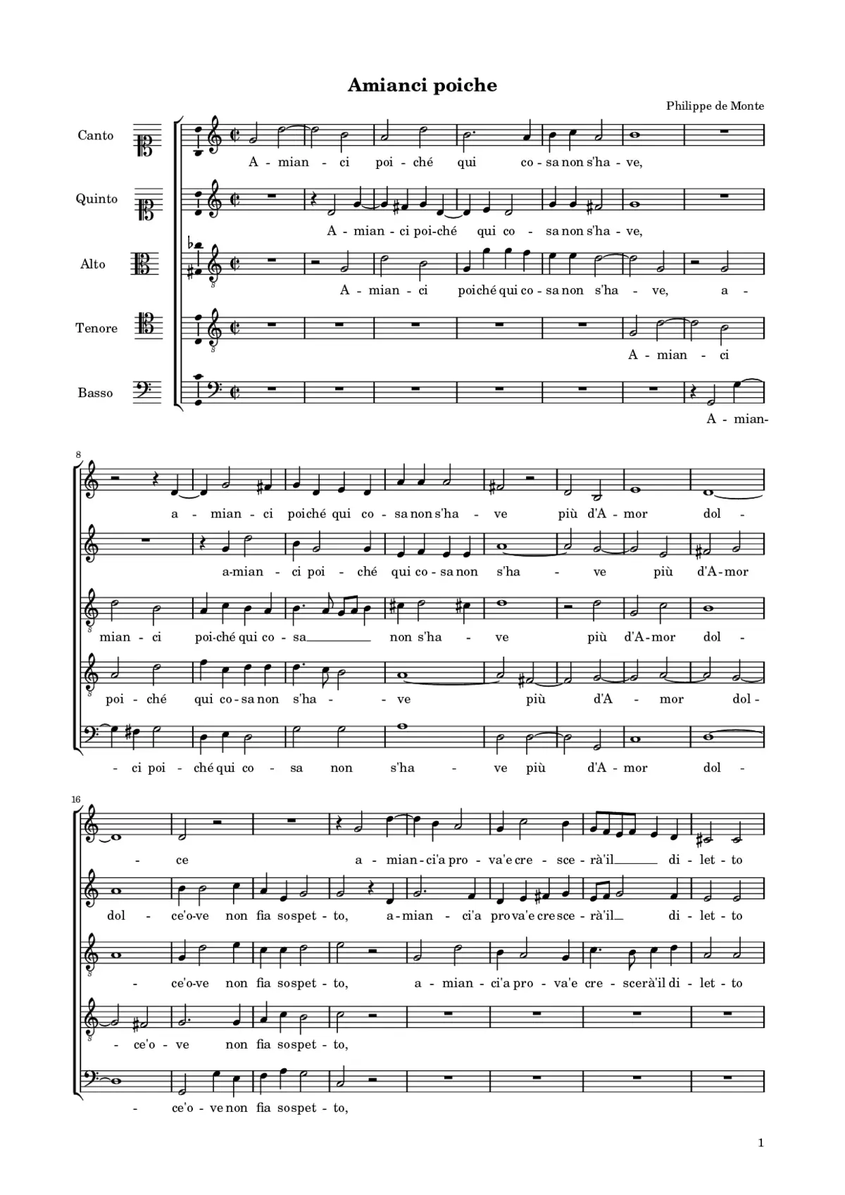 Amianci poi che - Page 1