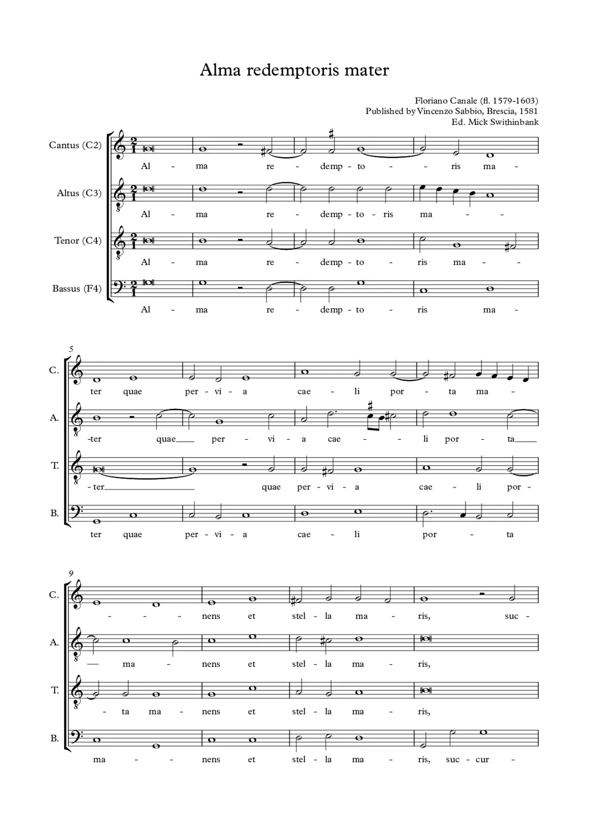 Alma redemptoris mater - Page 1