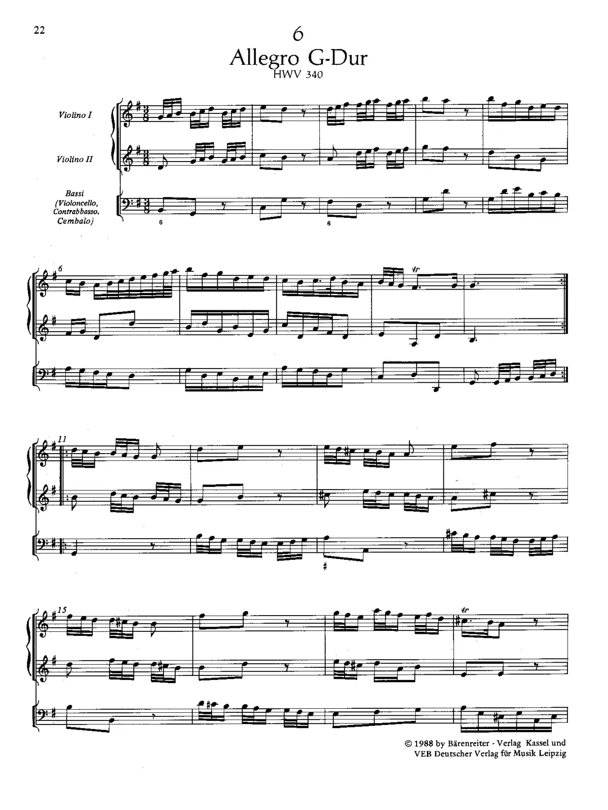 Allegro in G major - Page 1