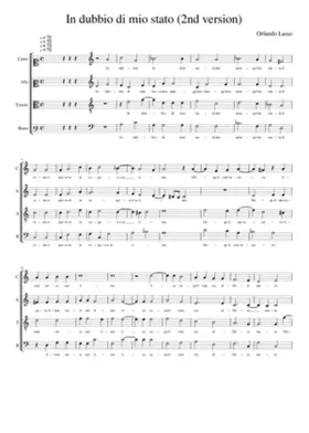In dubbio di mio stato (the 2nd of 2 versions. The 1st is here.)