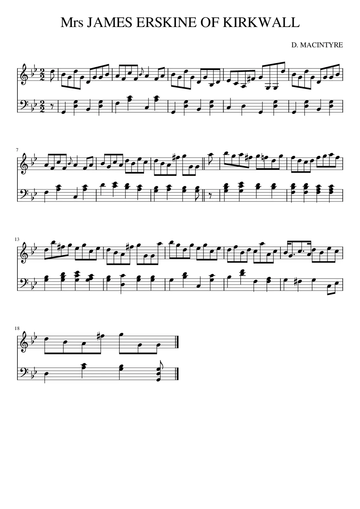 Mrs JAMES ERSKINE OF KIRKWALL - Page 1