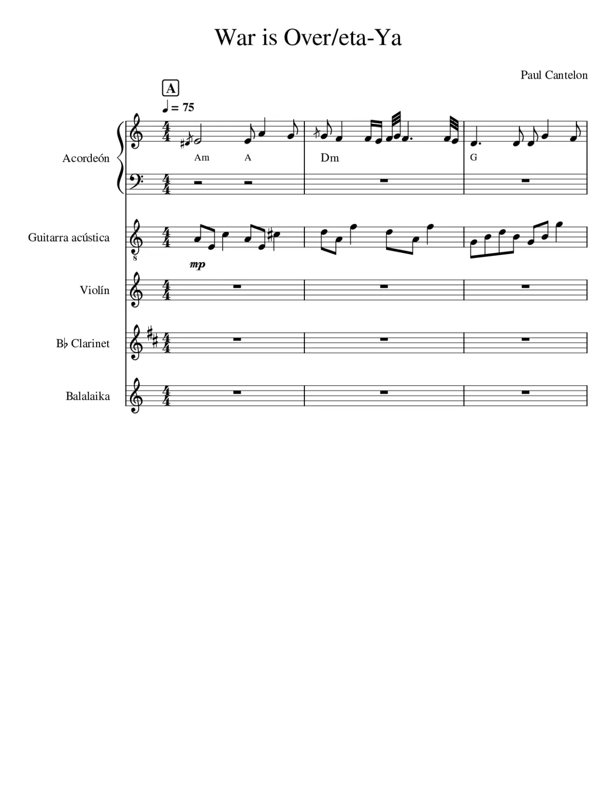 War Is Over/Eta-Ya - Page 1