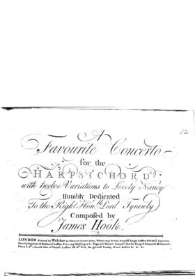 Harpsichord Concerto with Variations on 'Lovely Nancy'