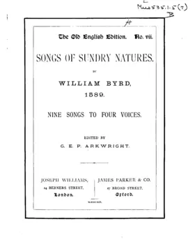 Songs of Sundry Natures