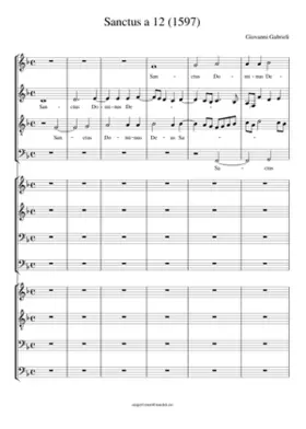 Sanctus à 12 (1597)