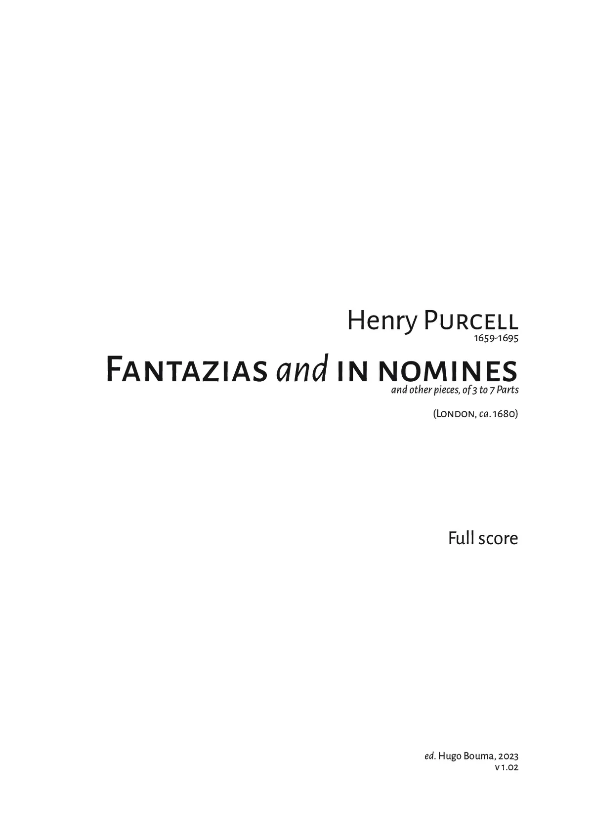 19 Fantazias, In Nomines and Other Pieces - Page 1