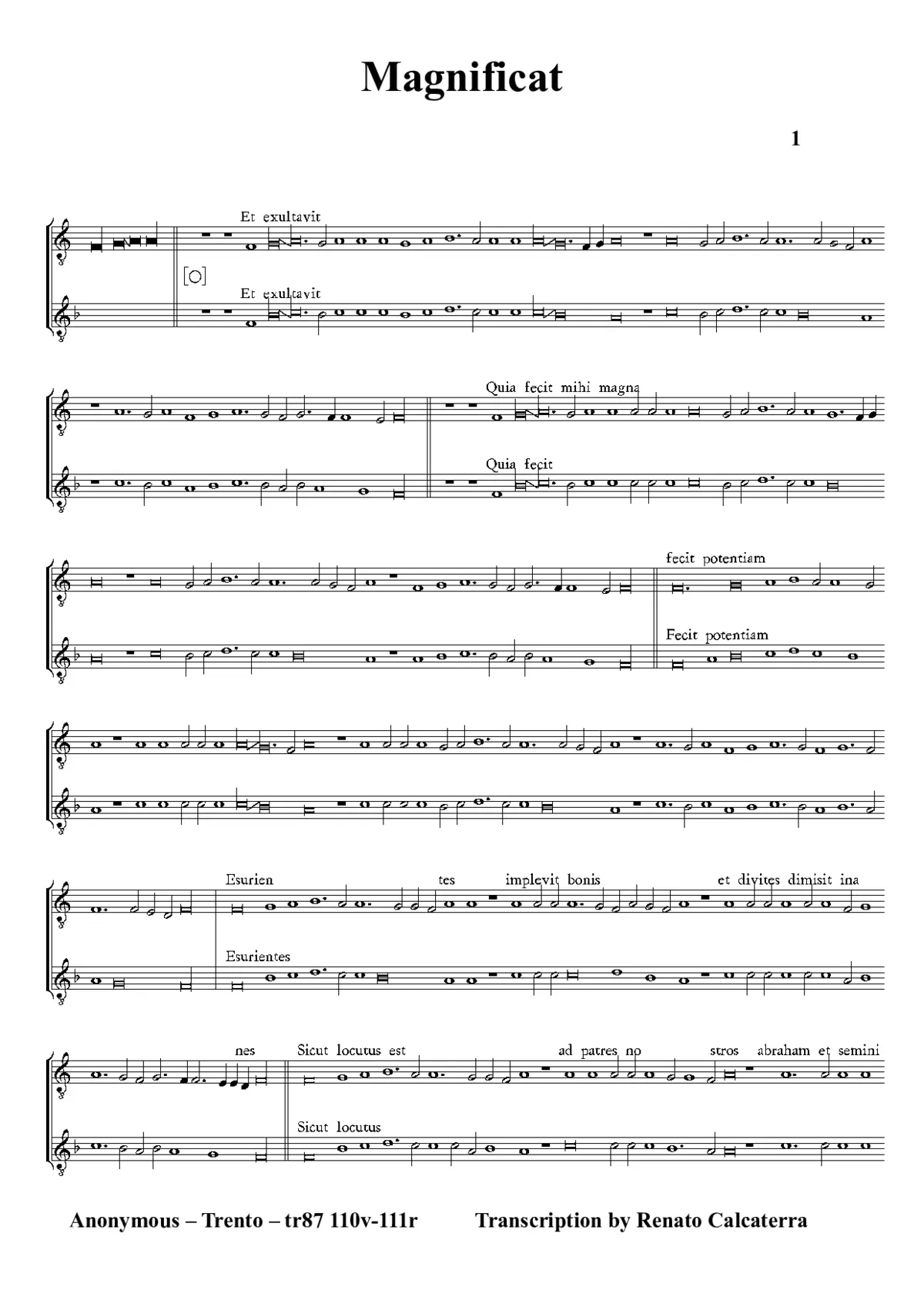 Magnificat (tr87) I - Page 1