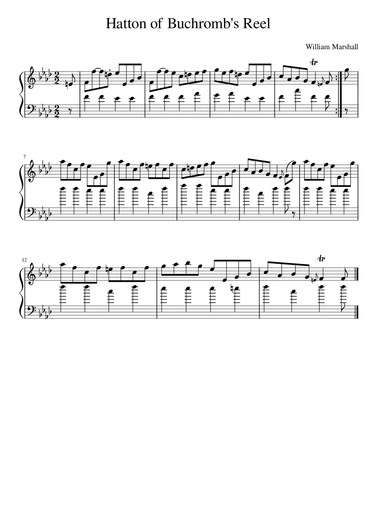 Hatton of Buchromb's Reel - Page 1