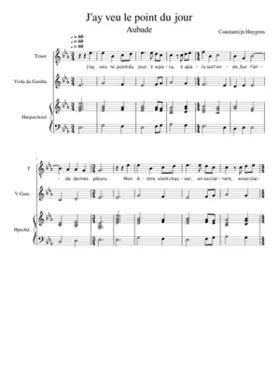 J'ay veu le point du jour