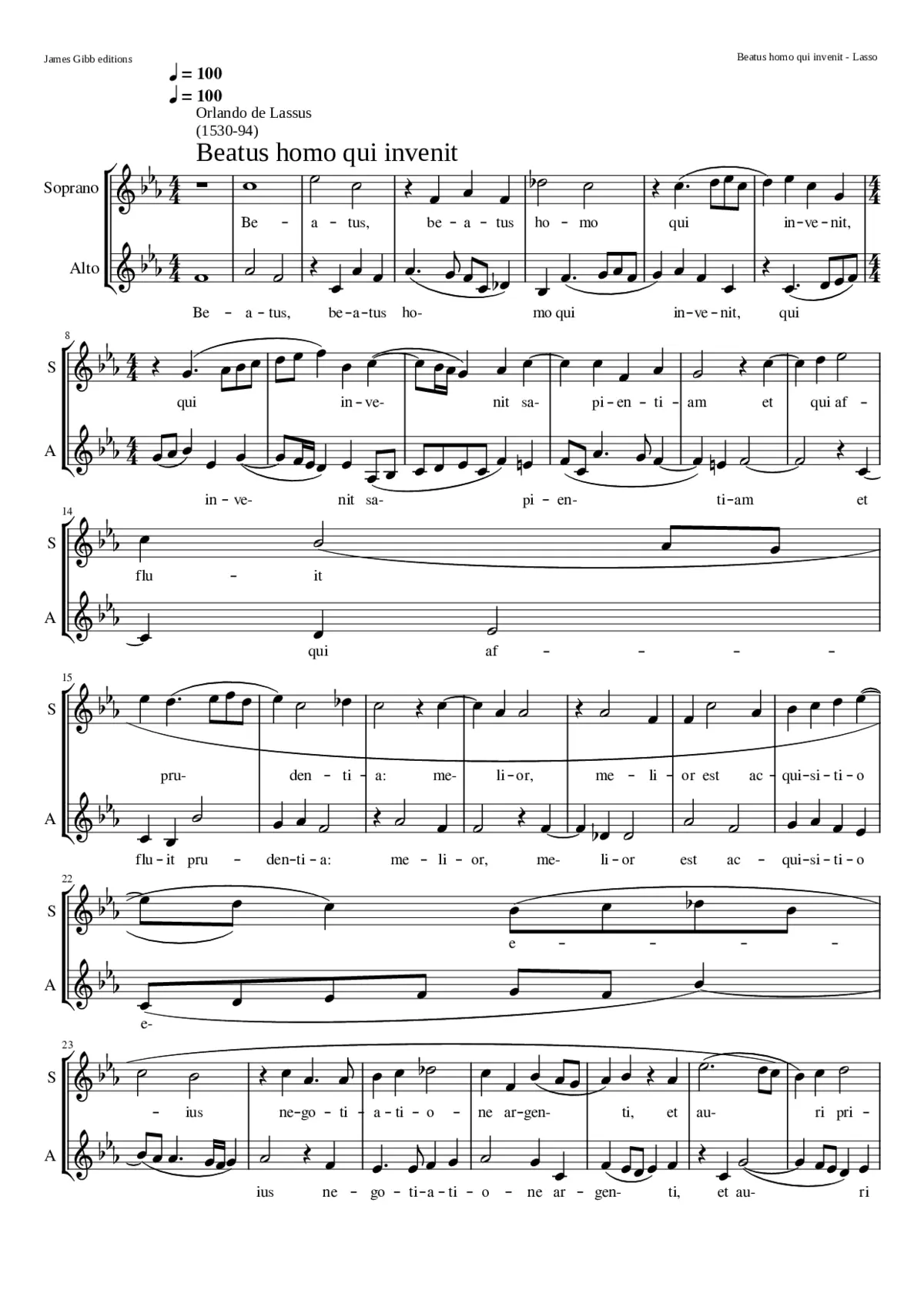 Beatus homo - Page 1