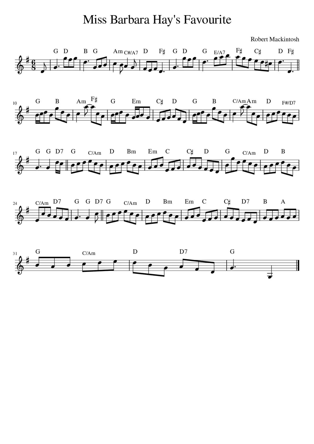 Miss Barbara Hay's Favourite - Page 1