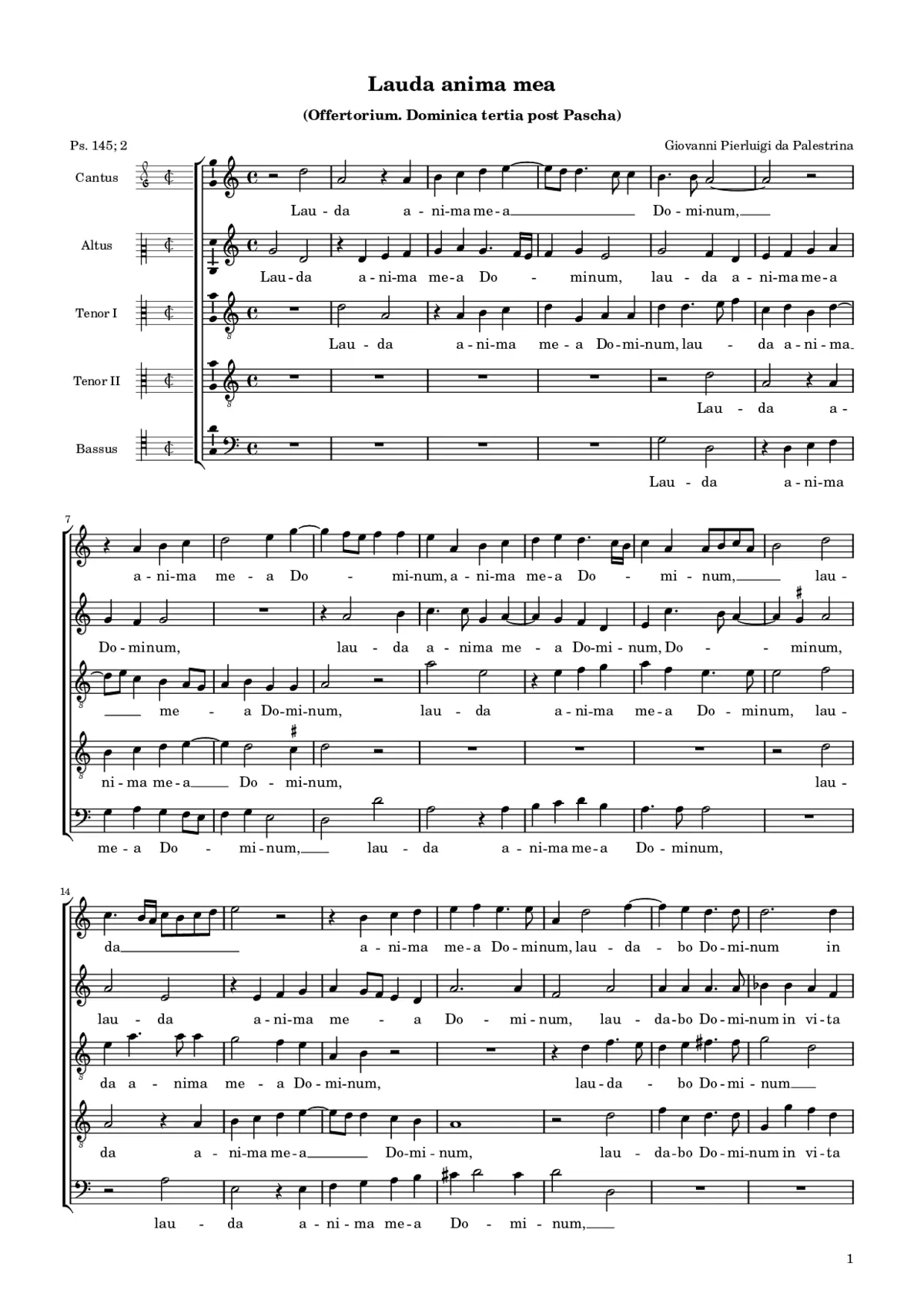 Lauda anima mea - Page 1