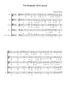 Voi bramate ch'io mora