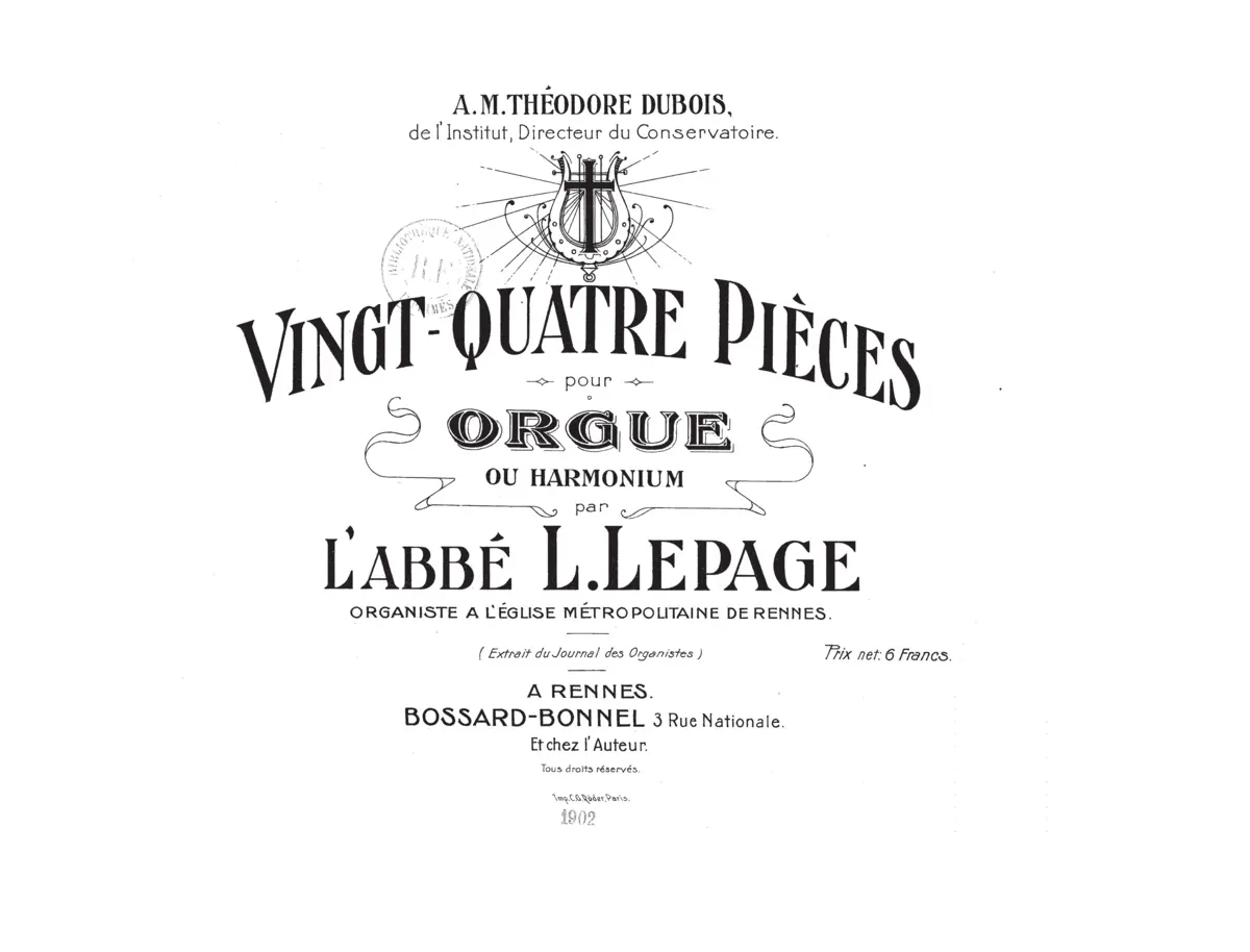 Vingt-quatre pièces pour orgue ou harmonium - Page 1