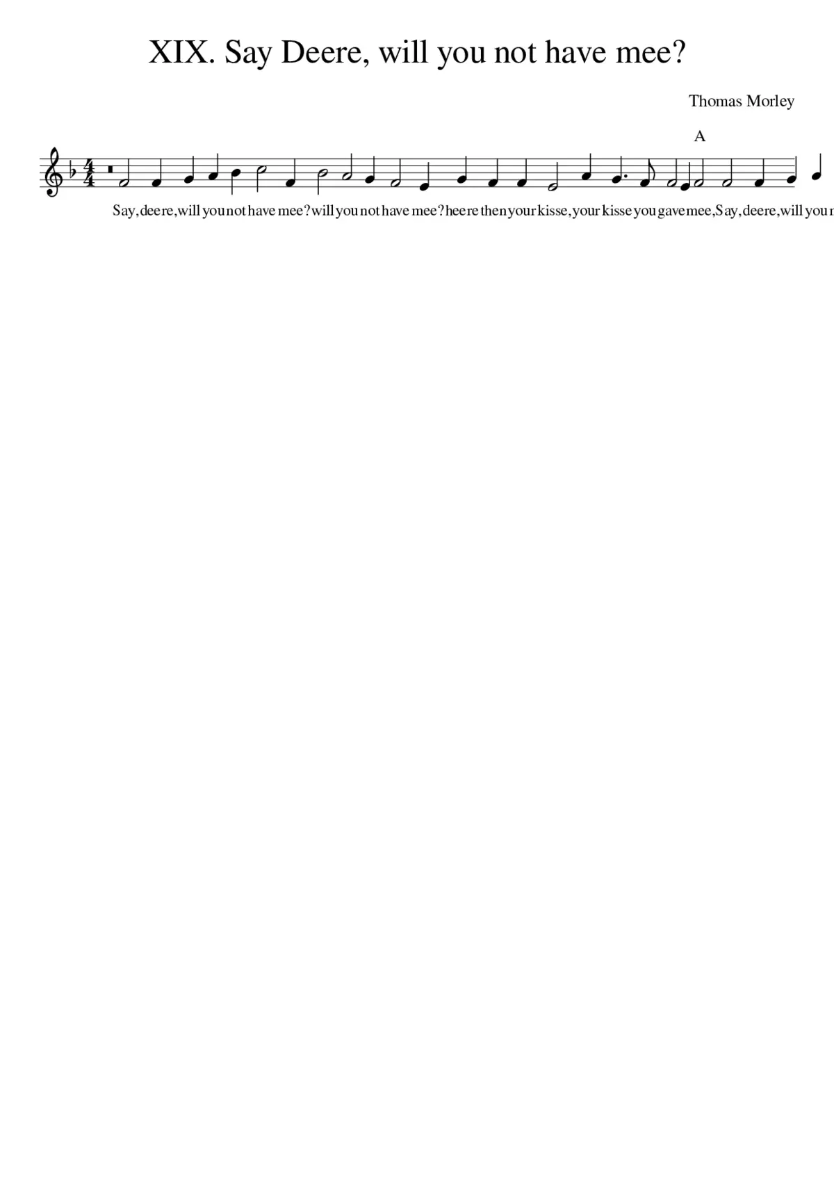 XIX. Say Deere will you not have mee? - Page 1