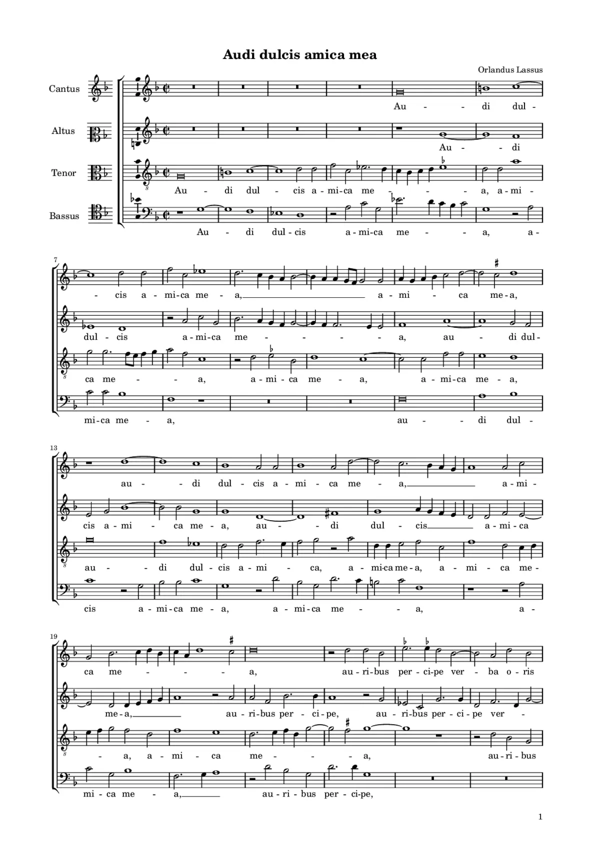 Audi dulcis amica mea - Page 1