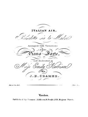 Variations on ‘Benedetta sia la Madre’