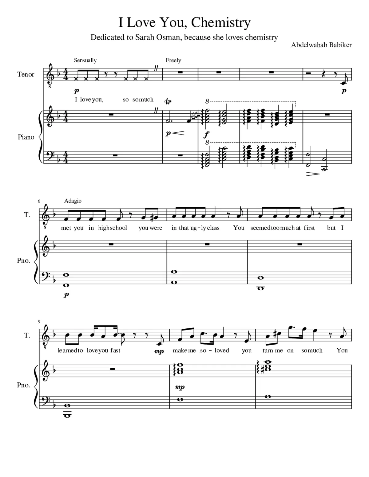 I Love You Chemistry - Page 1