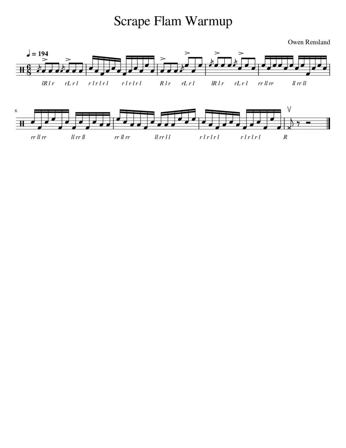 Scrape Flam Warmup - Page 1