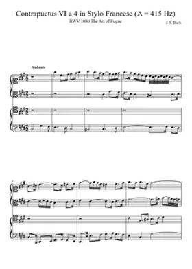 Die Kunst der Fuge BWV 1080