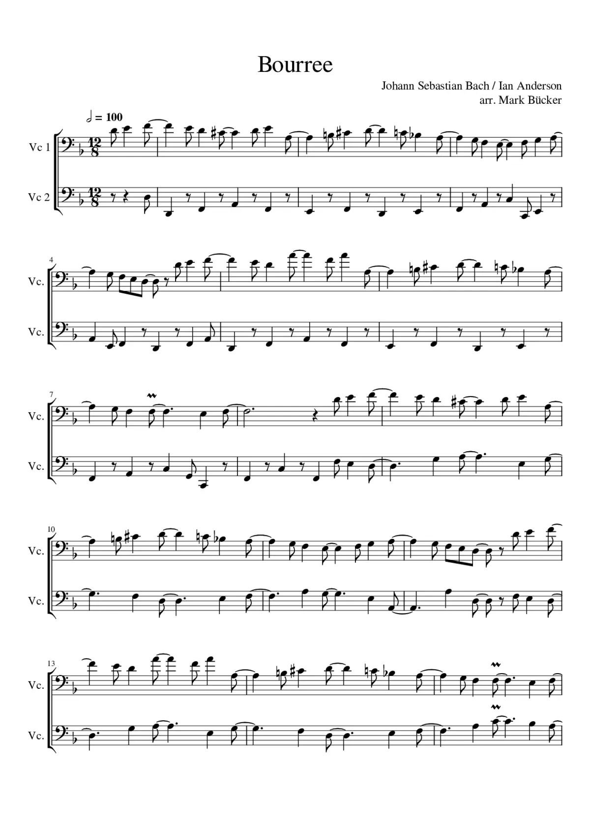 Lute Suite in E minor BWV 996 - Page 1