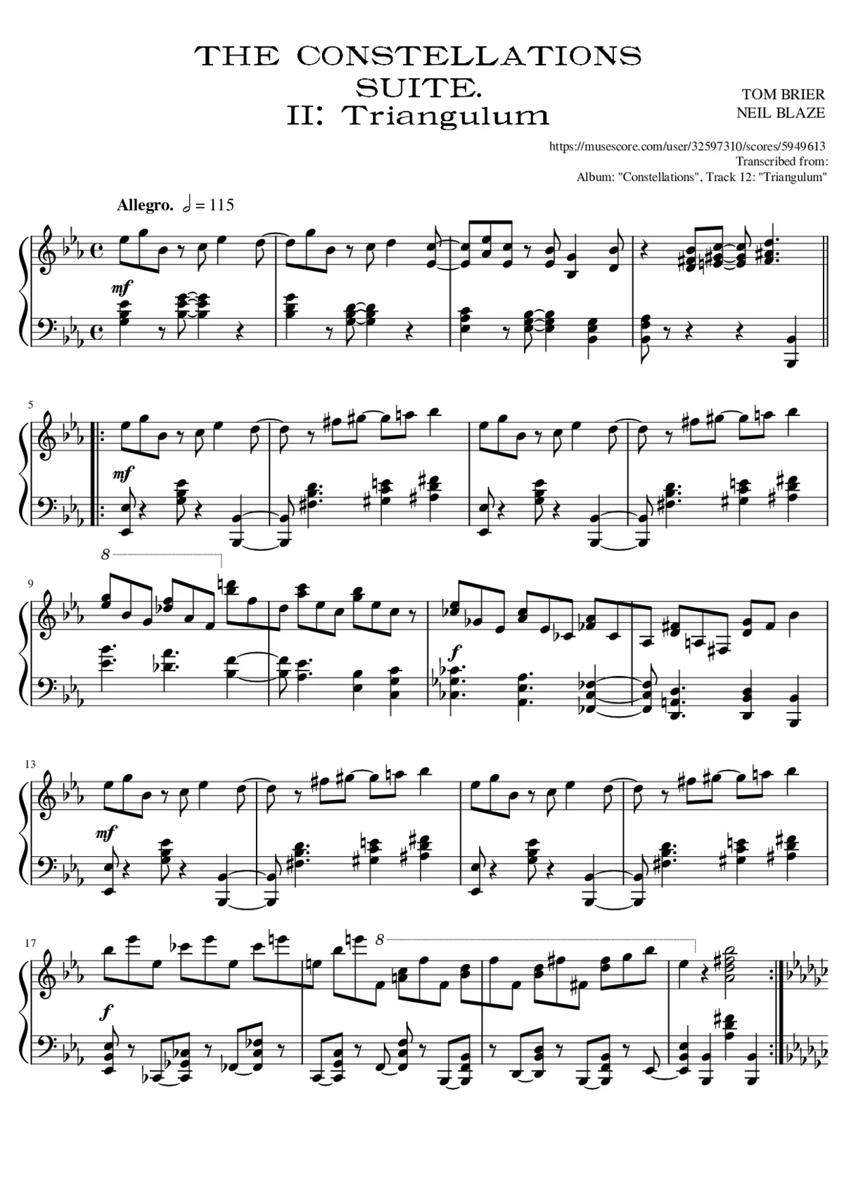 Tom Brier Improvisation - Page 1