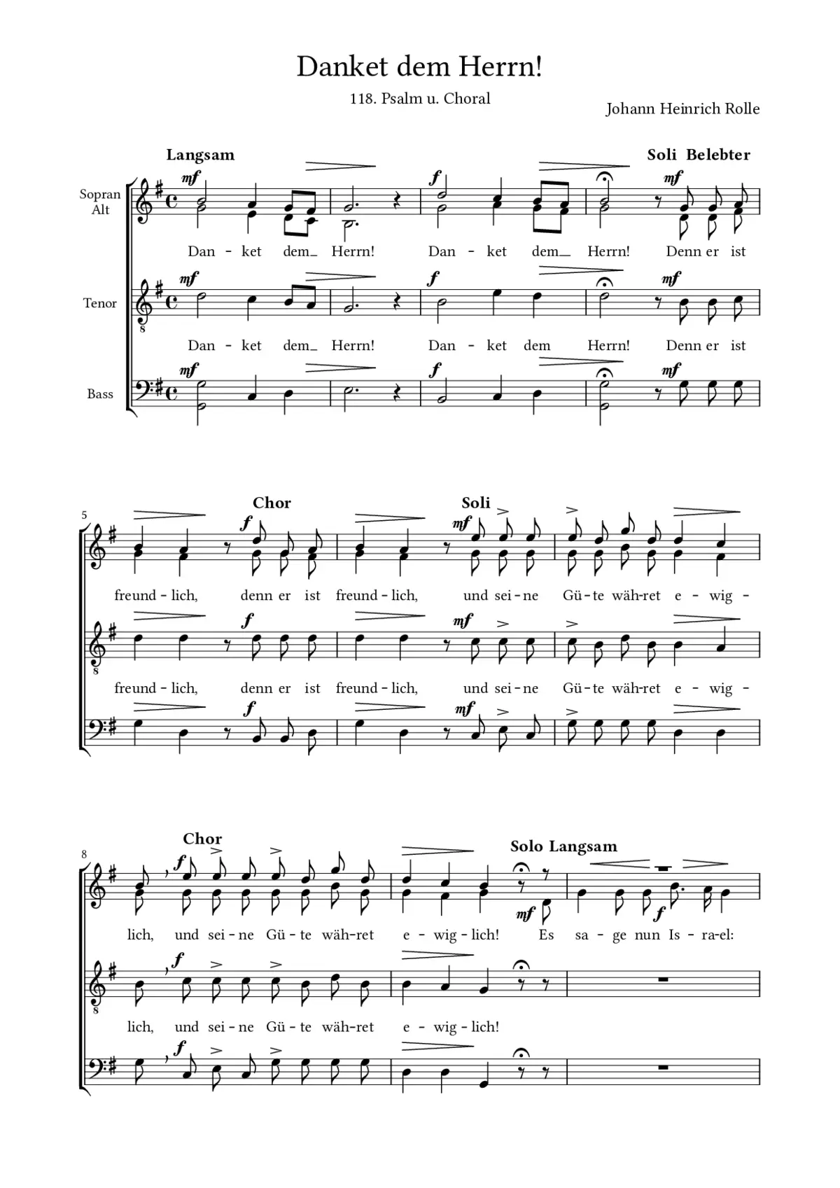 Danket dem Herrn - Page 1