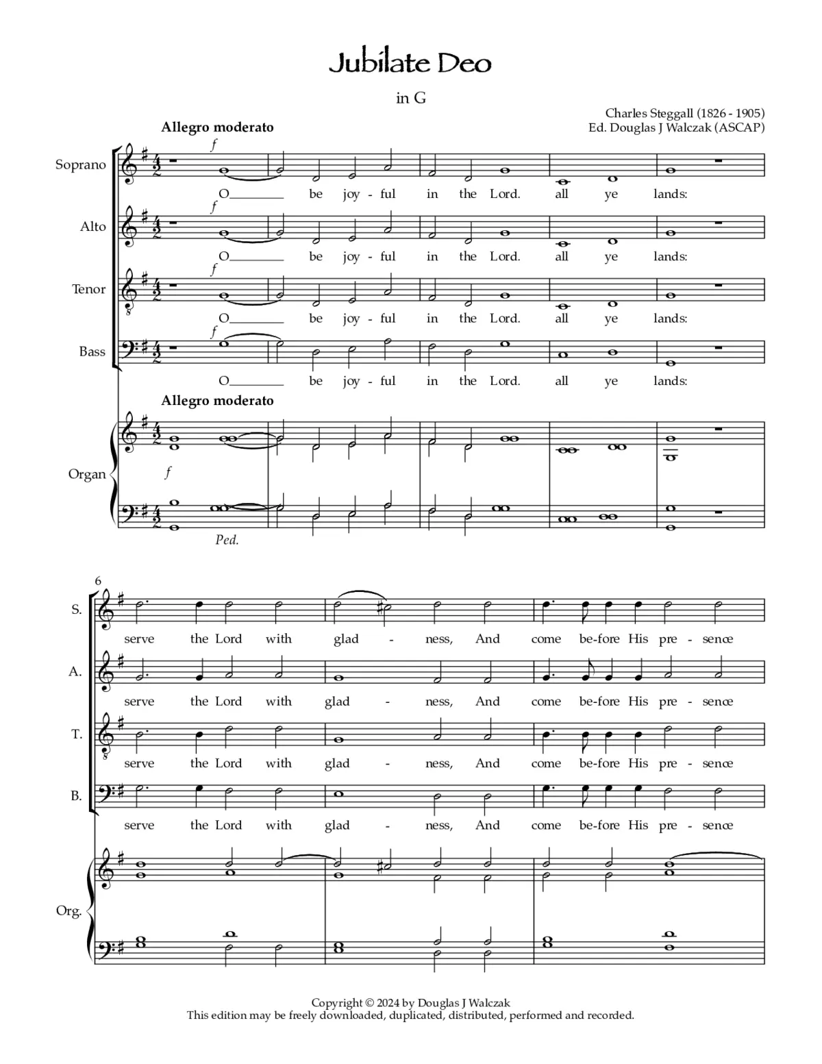 Jubilate Deo in G - Page 1