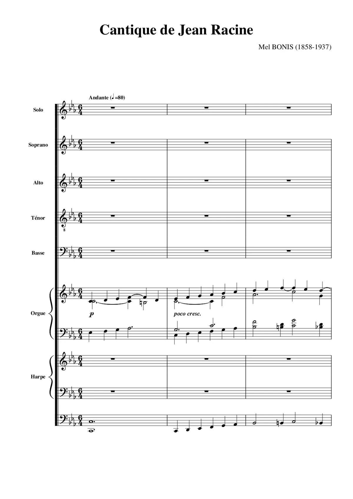 Cantique de Jean Racine - Page 1