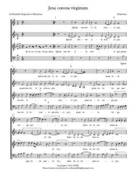 Jesu corona virginum I