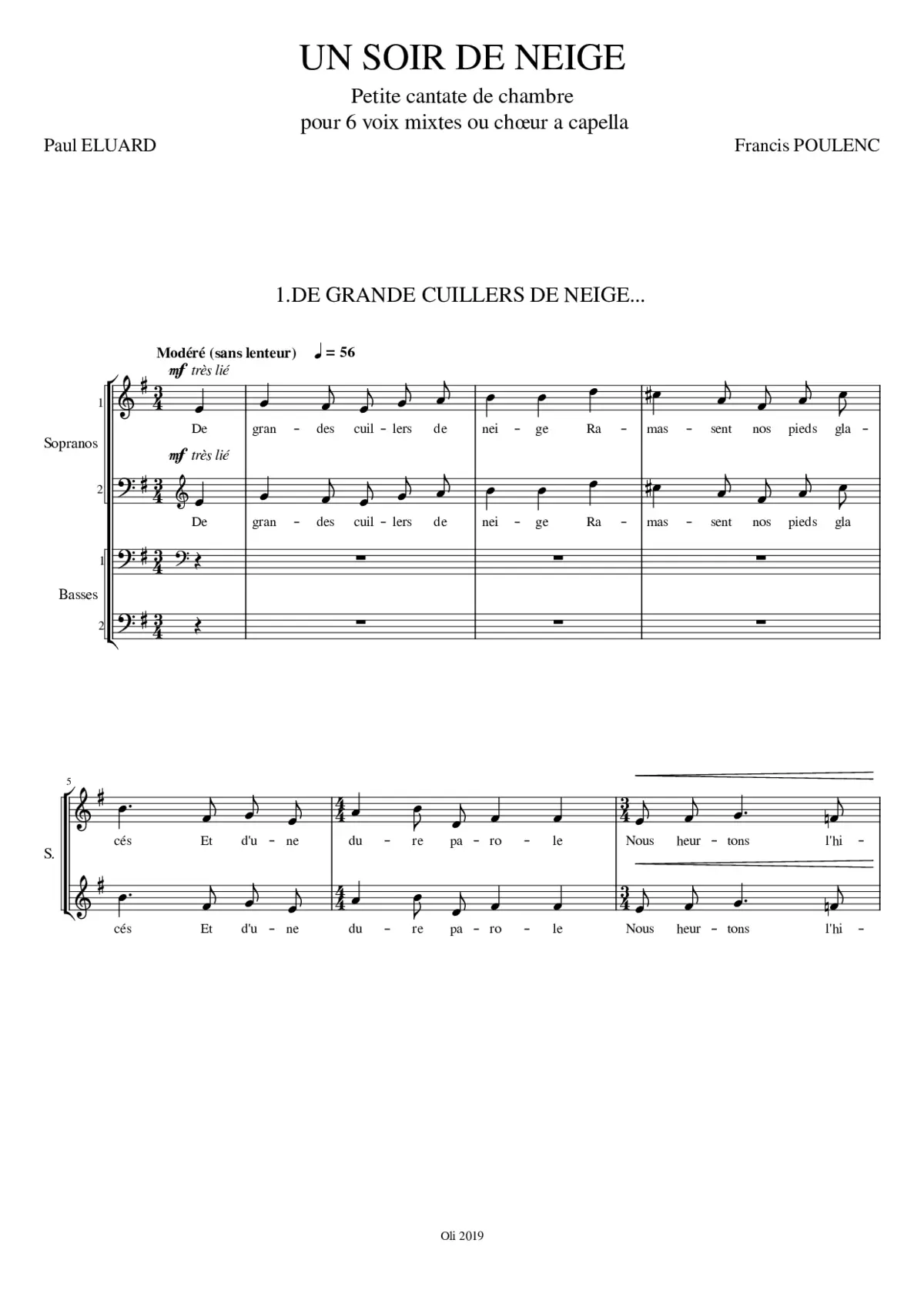 Un soir de neige FP 126 - Page 1
