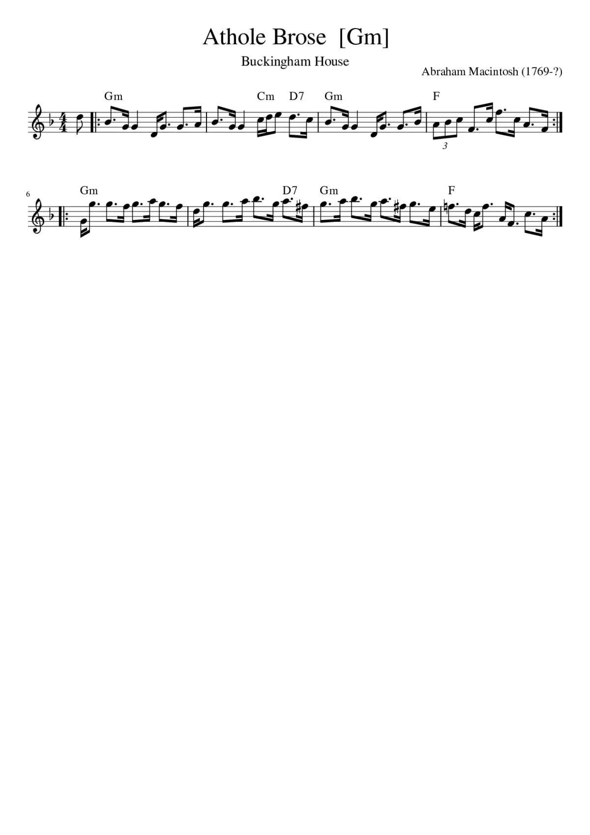 Athole Brose - Page 1