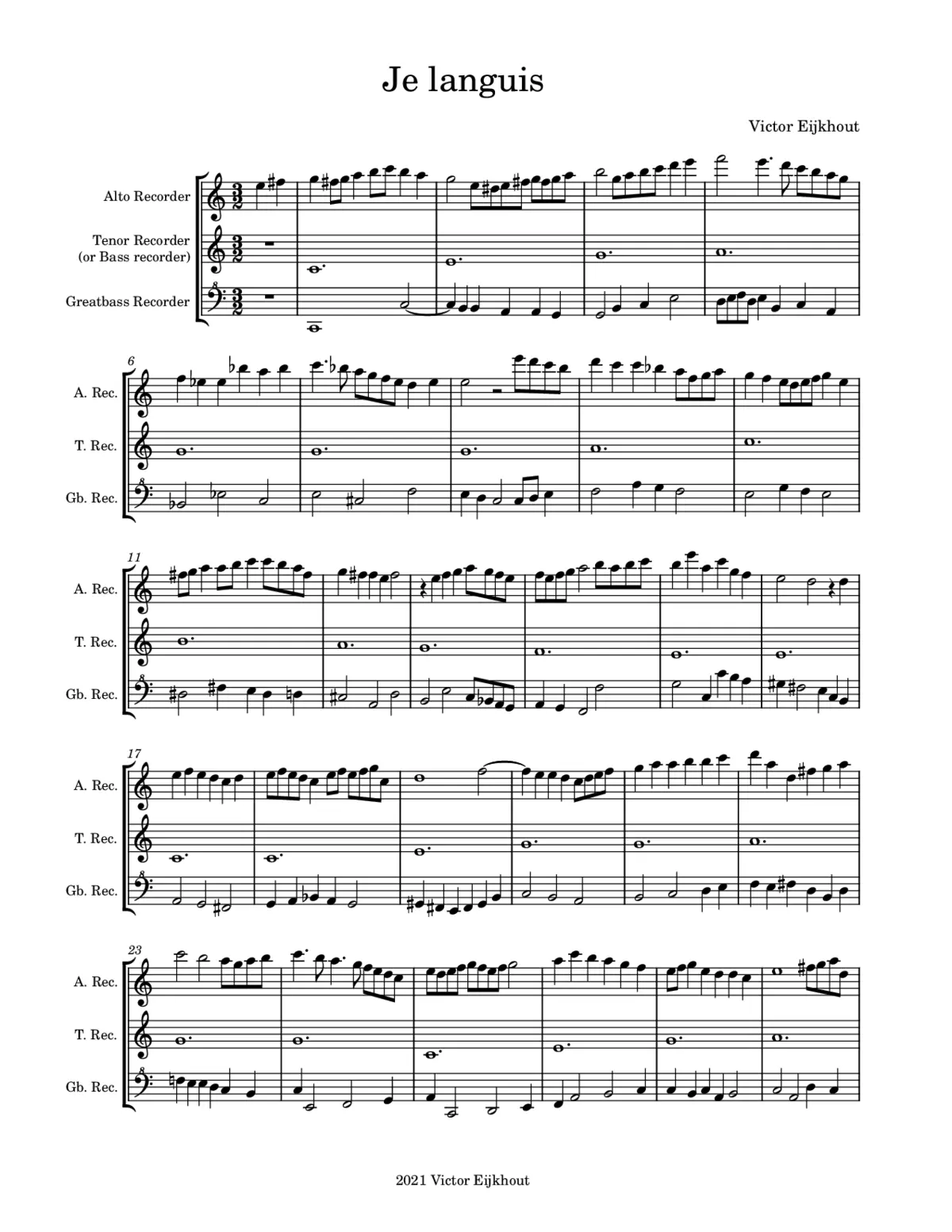 3 Basse Dances - Page 1