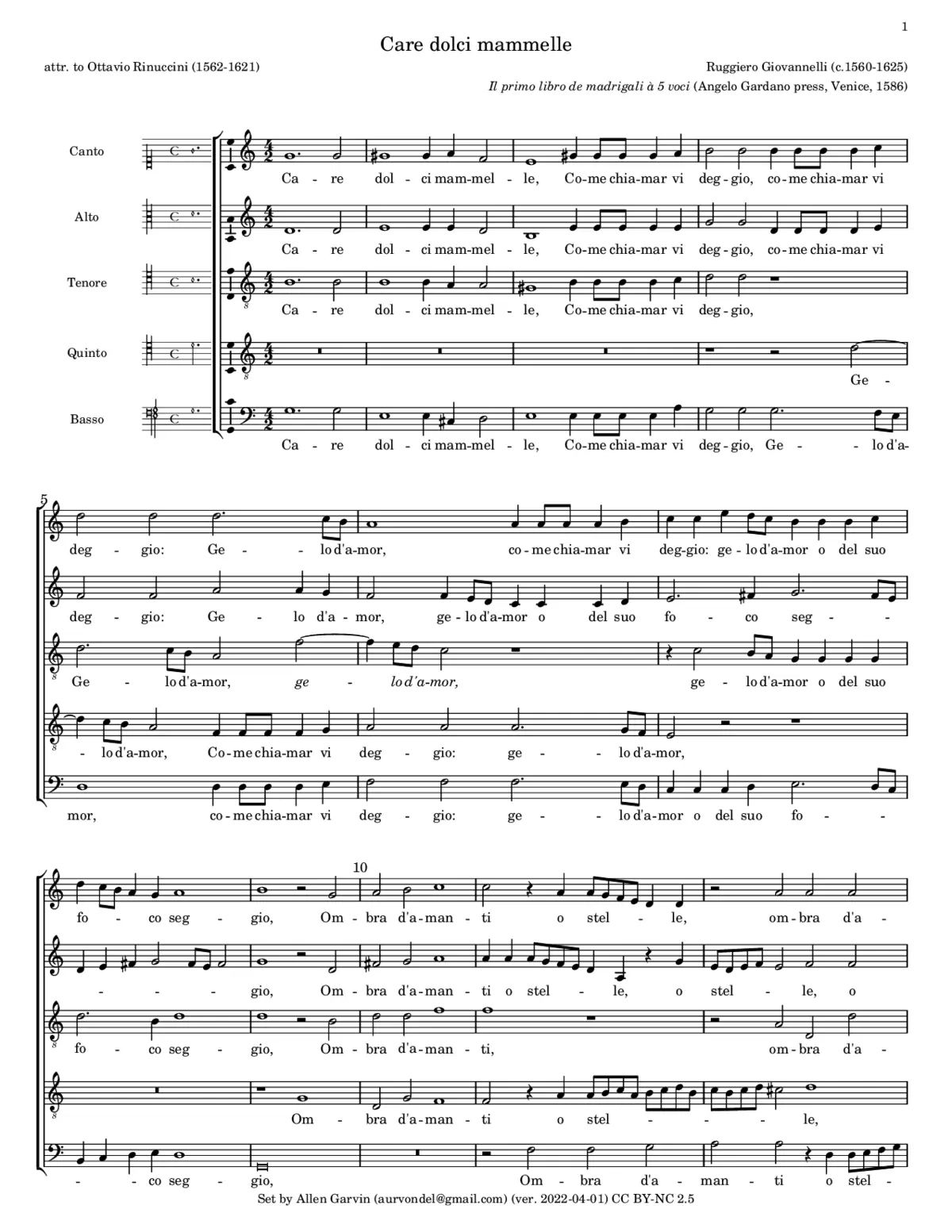 Care dolci mammelle - Page 1