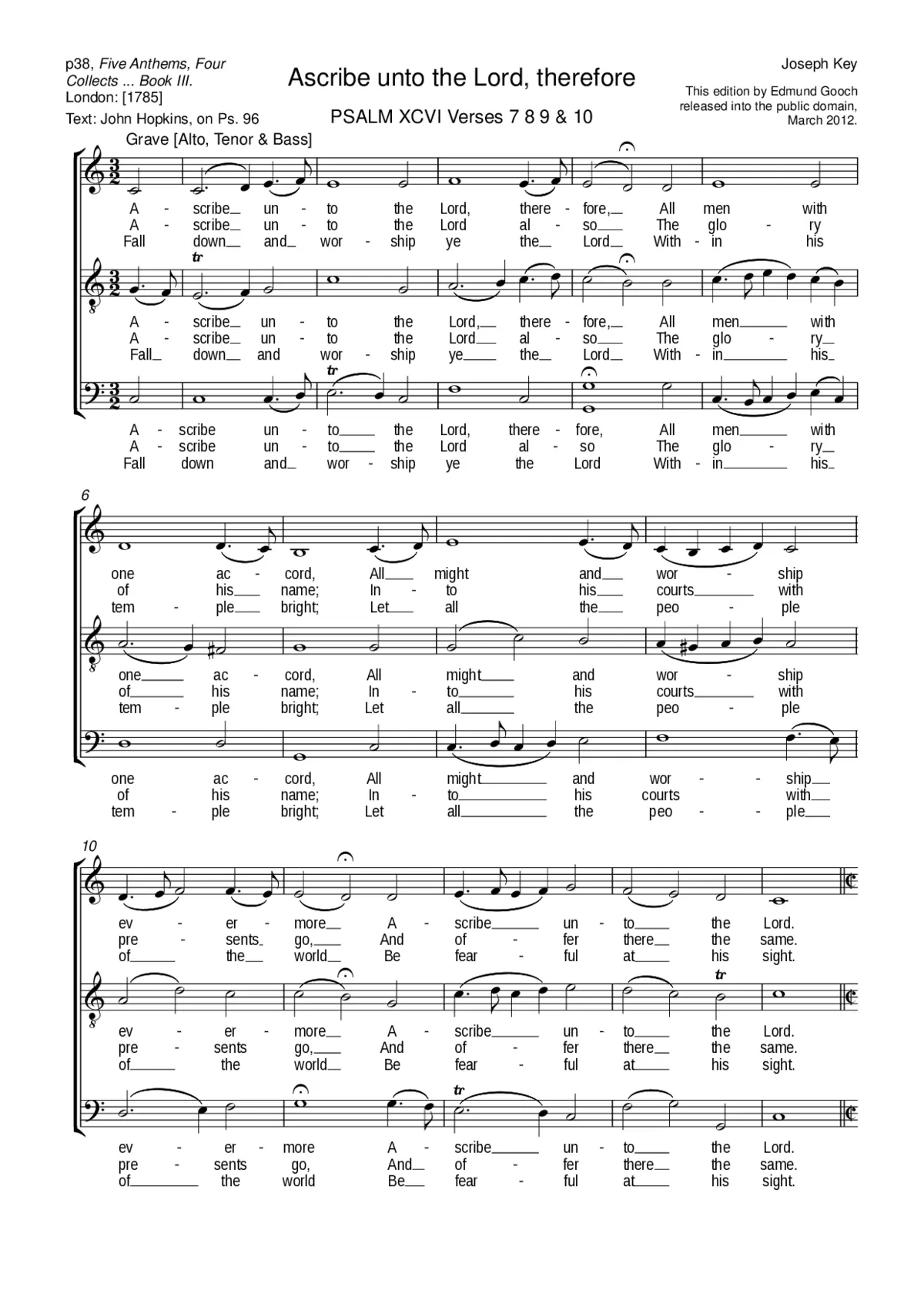Ascribe unto the Lord, therefore - Page 1