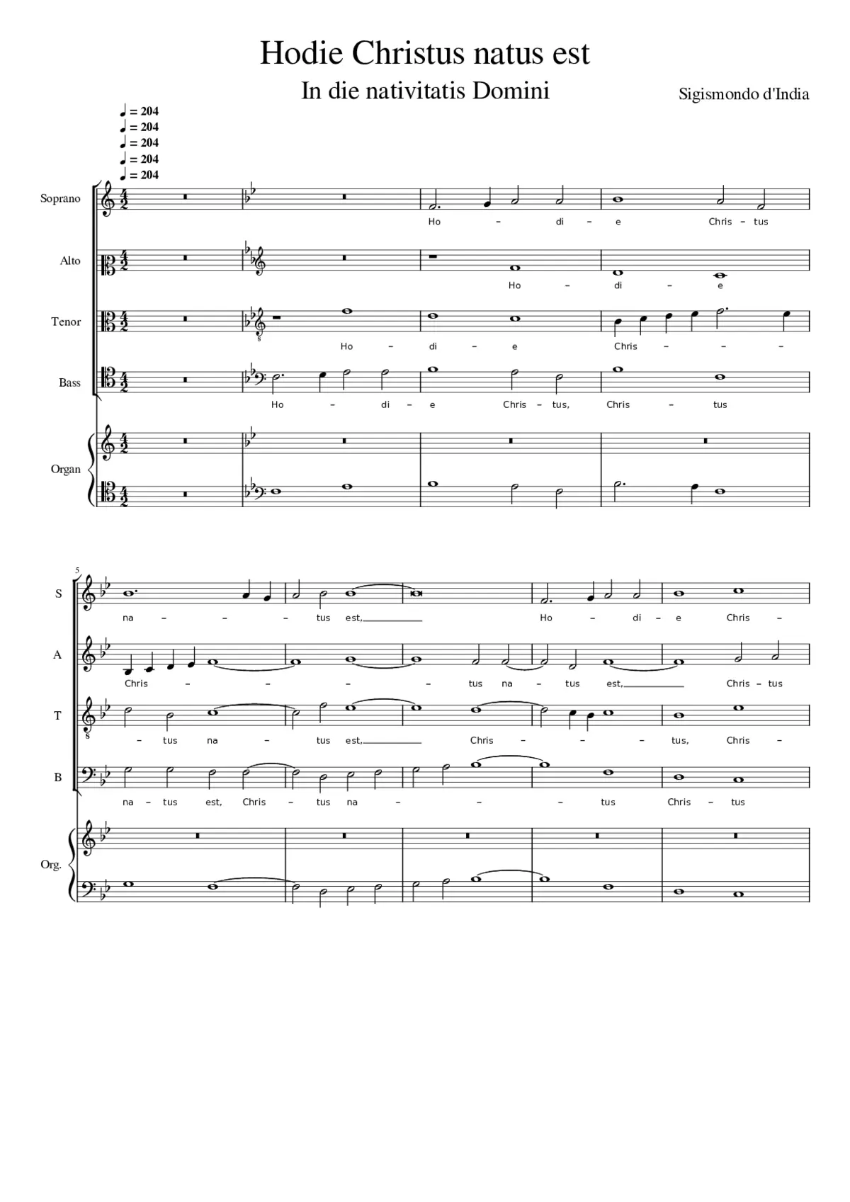 Hodie Christus natus est - Page 1