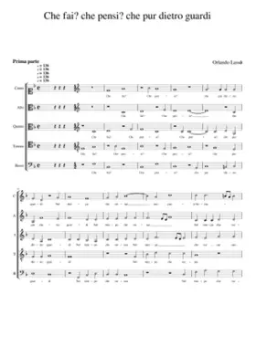 Che fai? che pensi? che pur dietro guardi