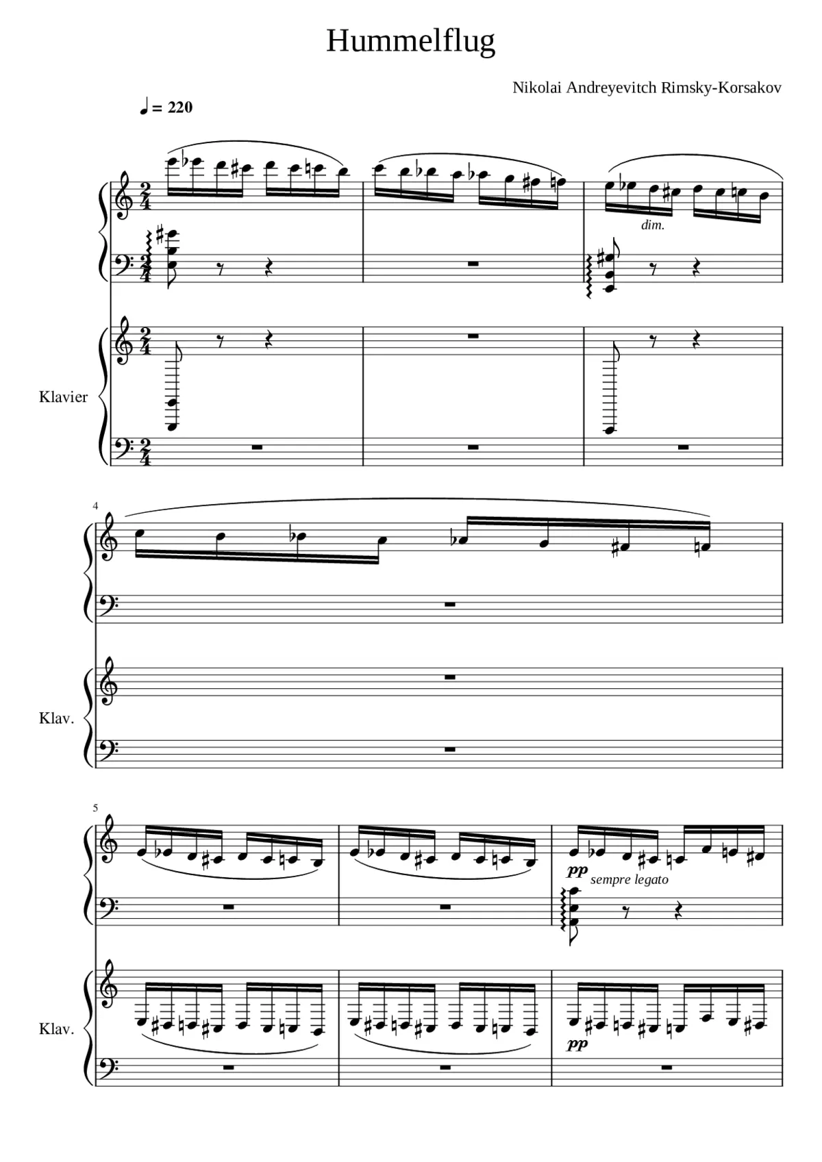 Hummelflug Duet - Page 1